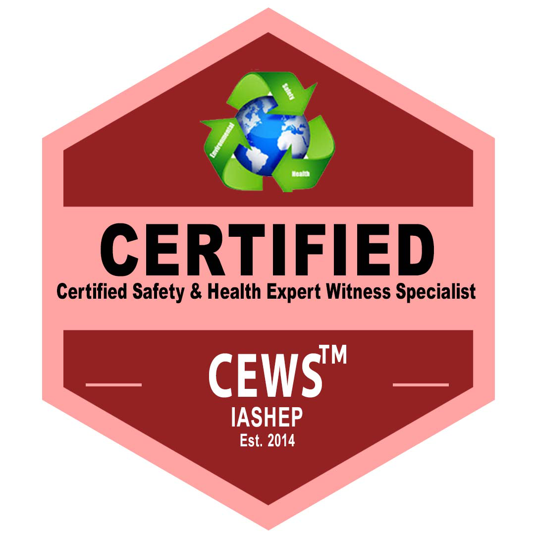 Certified Safety & Health Expert Witness Specialist (CEWS) badge