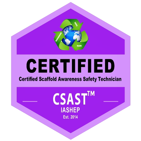 Certified Scaffold Awareness Safety Technician (CSAST) badge